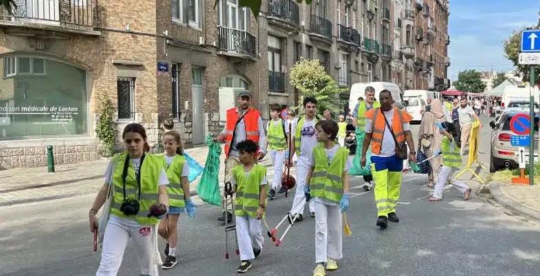 Beach clean activity in Brussels city