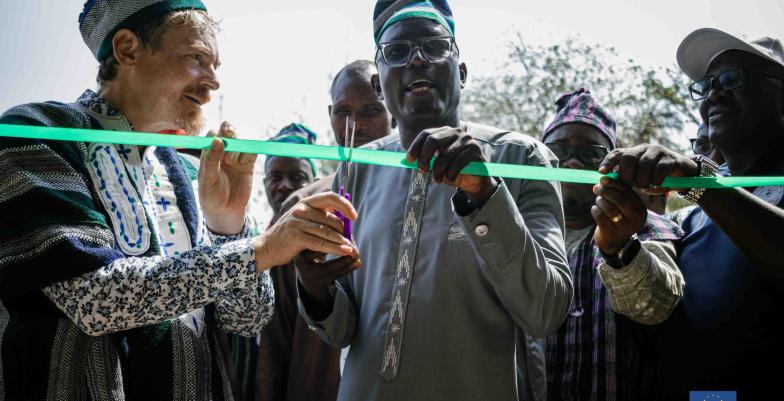 Ambassador Muller Manuel and a representative of  Ministry of Local Government 