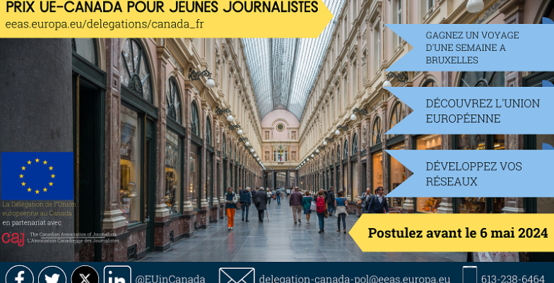 Prix UE-Canada pour jeunes journalistes 2024 