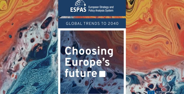 Espas logo and Global Trends 2024 and title: Choosing Europe's future