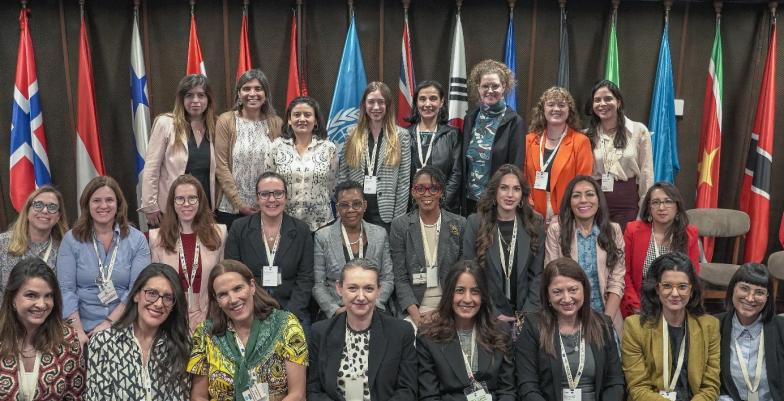 A family photo of EU LAC digital alliance conference participants.