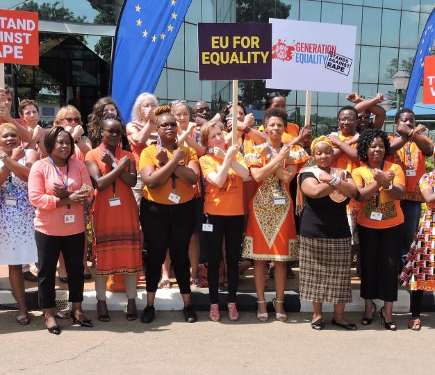 EU Staff wear Orange for Gender Based Violence