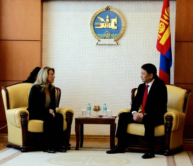EU Ambassador to Mongolia with the President