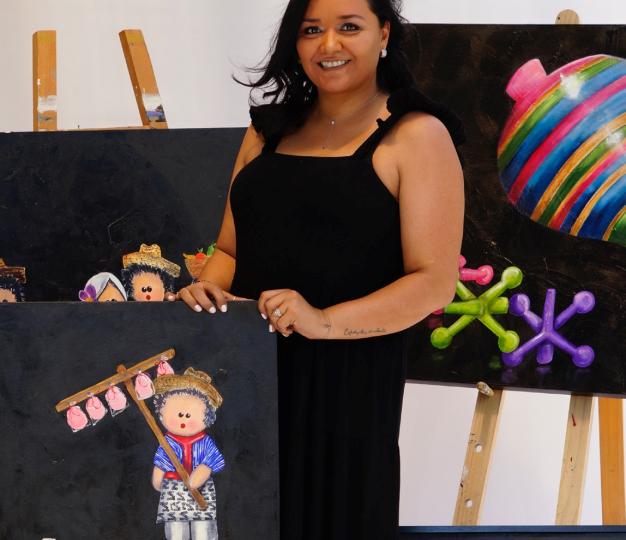 Lizza Aroche, artista plástica guatemalteca