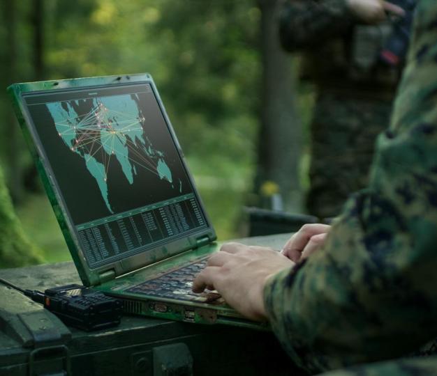 drone controlled by a military